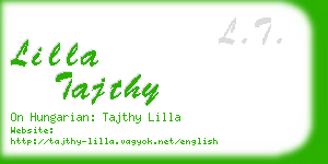 lilla tajthy business card